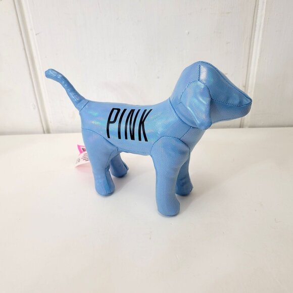 Victorias Secret Pink Blue Dog Collectible Plush SmallFigurine - Picture 2 of 5